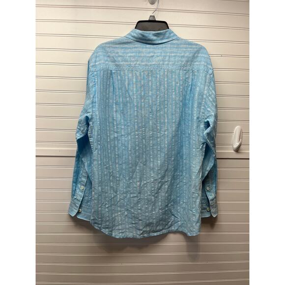 Tommy Bahama Relax Linen Blend Button Down Long Sleeve Shirt Size - Picture 2 of 13
